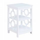 Ring End Table, White