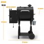 550A Smart Wood Pellet Grill 6 In1 Outdoor Bbq Smoker 590 Sq Inches Cooking Area