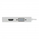 Tripp Lite USB Type-C (USB-C) to HDMI/DVI/VGA All-in-One Converter Adapter, Th