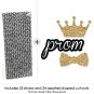 Big Dot of Happiness Prom - Paper Straw Decor - Prom Night Striped Decorative Straws - Set of 24