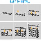 Shoe Rack Shoe Organizer, 20-24 Pairs Shoes Storage Organizer Metal Stackable&