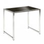 Yield End Table In Chrome And Black Glass Finish