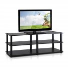 Furinno Turn - S - Tube No Tools 3 - Tier Entertainment TV Stand, Black