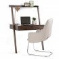 Aleck 36 inch Wide SOLID WOOD Contemporary Leaning Desk in Warm Walnut Brown