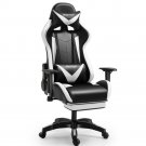 SKONYON Gaming Chair Executive Adjustable High Back Faux Leather Swivel Gaming