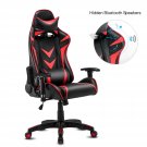 High-Back Swivel Gaming Chair Recliner With Bluetooth 4.1 Version Speakers & L