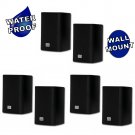 Acoustic Audio AA351B Indoor Outdoor 2 Way Black Speakers 1500 Watt 3 Pair Pack AA351B-3Pr