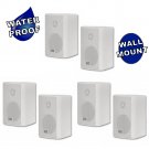 Acoustic Audio AA351W Indoor Outdoor 2 Way Speakers 1500 Watt White 3 Pair Pack AA351W-3Pr