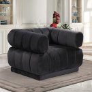 Chic Home Tofino Club Chair Velvet Upholstered Channel-Quilted