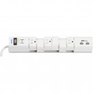 Accell D080B-025K 6 Ft. Up Powergenius Rotating 6-Outlet Surge Protector Usb Charger