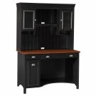 Bush Furniture Fairview Computer Desk with Hutch and Drawers in Antique Black