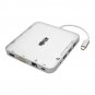 Tripp Lite USB-C Laptop Docking Station with mDP, HDMI, VGA, GbE, Silver