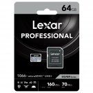 Lexar LMS1066064G-BNANU Professional Silver Series 1066x Micro SDHC UHS-I Card