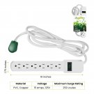 GoGreen Power 16106MS 6-Outlet Surge Protector, 6' Cord, White