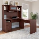 Cabot Modern 60W L Desk with Hutch, includes File Drawer and Storage Shelves i