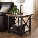 Baxton Studio CA-1117-ET YLX-2680ET Herzen Rustic Industrial Style Antique Bla