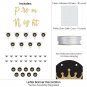 Prom - Prom Night Party Letter Banner Decoration - 36 Banner Cutouts and No-Mess Real Gold Glitter