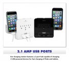 RND Power Solutions Wall Power Station includes 3 AC Plugs and 2 USB ports with Surge Protection a