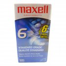 Maxell STD T-120 VHS Standard Grade Videotape, 6 Pack
