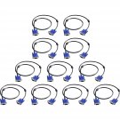 Vga To Vga Monitor Cable 1 Pack + Vga Cable 10 Pack - 3 Feet