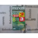 Maxell 213030 Standard Grade VHS Videotape Cassette, T160, 3/Pack