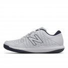 New Balance Men's 696 V4 Hard Court Tennis Shoe, White/Pigment, 10 M US