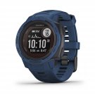 Garmin - Instinct Solar Rugged GPS Smartwatch 45mm - Tidal Blue (Renewed)