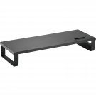 Lorell Wireless Charging Sled Base Monitor Stand, 5.5"" x 23.5"" x 8.3"", Black