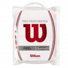 WILSON Pro Overgrip Perforated 12 Pack - White - Tennis - Badminton - Squash