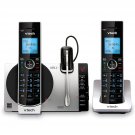 VTech Connect to Cell DS6771-3 DECT 6.0 Cordless Phone - Black, Silver, 6.9"" x 4"" x 6.6""
