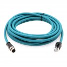 Cat5E Industrial High-Flexible Ethernet Cable M12 4-Pin Male To Rj45 E4 Plug (5M/16.4Ft)