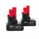 Milwaukee 48-11-2460 M12 12V Lithium-Ion XC Extended Capacity Battery Pack 6.0Ah (2-Pack)