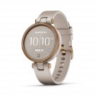 Garmin Lily, Small Smartwatch with Touchscreen and Patterned Lens, Rose Gold and Light Tan