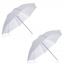 Neewer 2 Pack 33""/84cm White Translucent Soft Umbrella for Photo and Video Studio Shooting