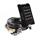 Seismic Audio - SAXQ-12x4x50 - 12 Channel 50' XLR Snake Cable with XLR and 1/4"" Returns on