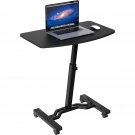 Height Adjustable Mobile Laptop Stand Desk Rolling Cart, Height Adjustable From 28'' To 33