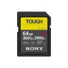 Sony TOUGH-G series SDXC UHS-II Card 64GB, V90, CL10, U3, Max R300MB/S, W299MB/S (SF-G64T/