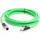 M12 4 Position D-Coded Male To Rj45 Male High Flex Cat5E Industrial Ethernet Shielded Cabl