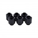 Alphacool 17228 Eiszapfen 13/10mm Compression Fitting G1/4 - deep Black Sixpack Water Cool