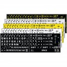 Five 5 English Us Large Print Letters Black Yellow White Gray Backgrouns Keyboard Stickers