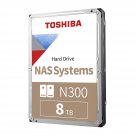 Toshiba N300 8TB NAS 3.5-Inch Internal Hard Drive - CMR SATA 6 GB/s 7200 RPM 256 MB Cache