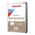 Toshiba N300 16TB NAS 3.5-Inch Internal Hard Drive - CMR SATA 6 GB/s 7200 RPM 512 MB Cache