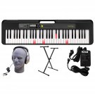 Casio LK-S250 61-Key Premium Lighted Keyboard Pack with Stand, Headphones & Power Supply (