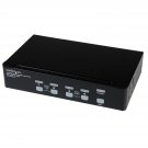 StarTech.com 4 Port High Resolution USB DVI Dual Link KVM Switch with Audio and USB 2.0 Hu