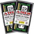 A-Tech 32GB (2x16GB) DDR4 2400 MHz SODIMM PC4-19200 (PC4-2400T) CL17 2Rx8 Non-ECC Laptop R