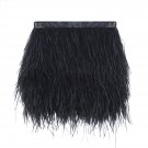 Ostrich Feather Trim Fringe - Satin Ribbon Dress Sewing Crafts Costumes Decoration Pack Of