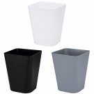 Set Of 3 Plastic Small Trash Can - 1.6 Gallon Square Wastebasket Garbage Can For Home Kitc