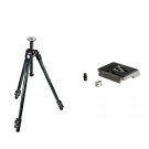 Manfrotto 290 Xtra Carbon Fiber 3-Section Tripod (MT290XTC3US) & Quick Release Plate with