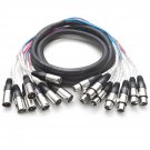 Seismic Audio Speakers 8 Channel XLR Snake Cables, Pro Audio Snake Cables, 10 Foot, Multip