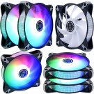 Ds Rgb Fans 120Mm 6 Pack Case Cooling Led Fans For White Black Pc Case, Cpu Cooler And Rad